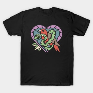 Snake and Bird Love T-Shirt